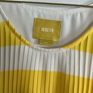 Maeve Striped Yellow and White Blouse